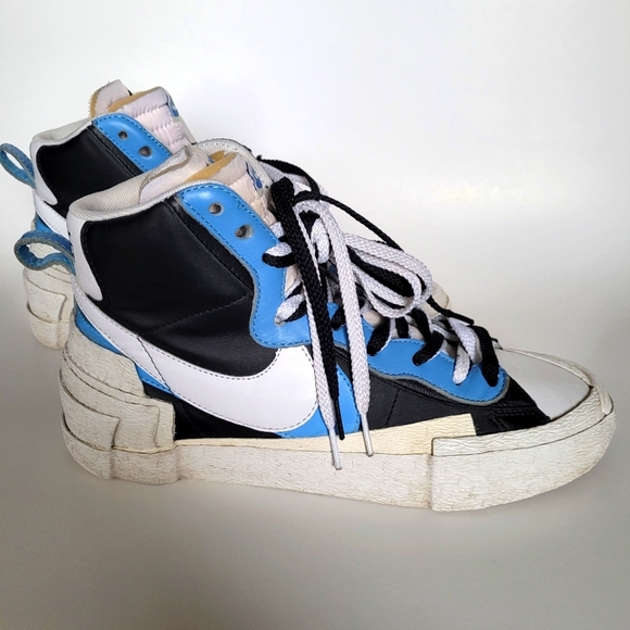 Nike Blazer Mid - Sacai White Black Legend Blue - Picture 9 of 15